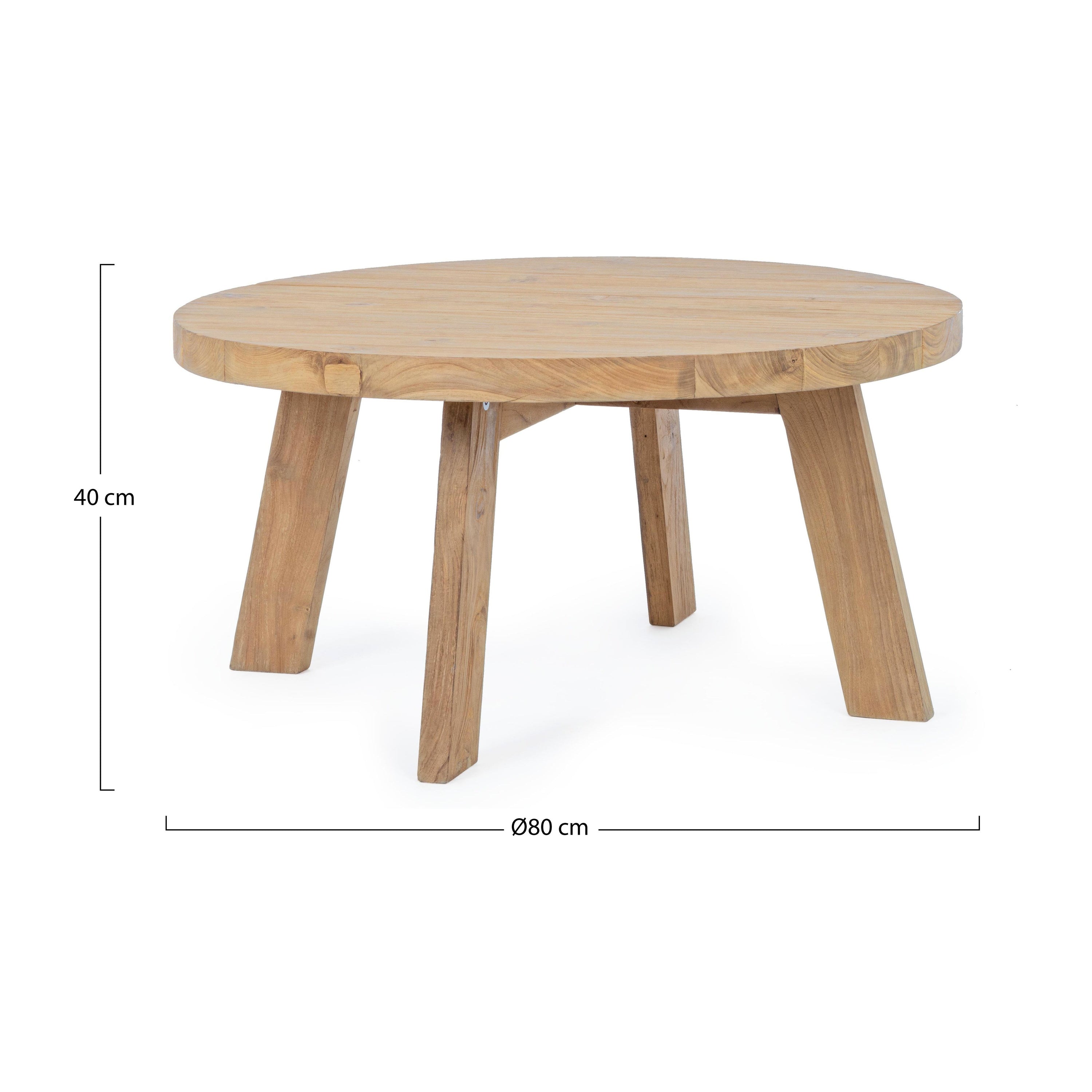 BOLIVAR medinis lauko kavos staliukas, Ø80cm