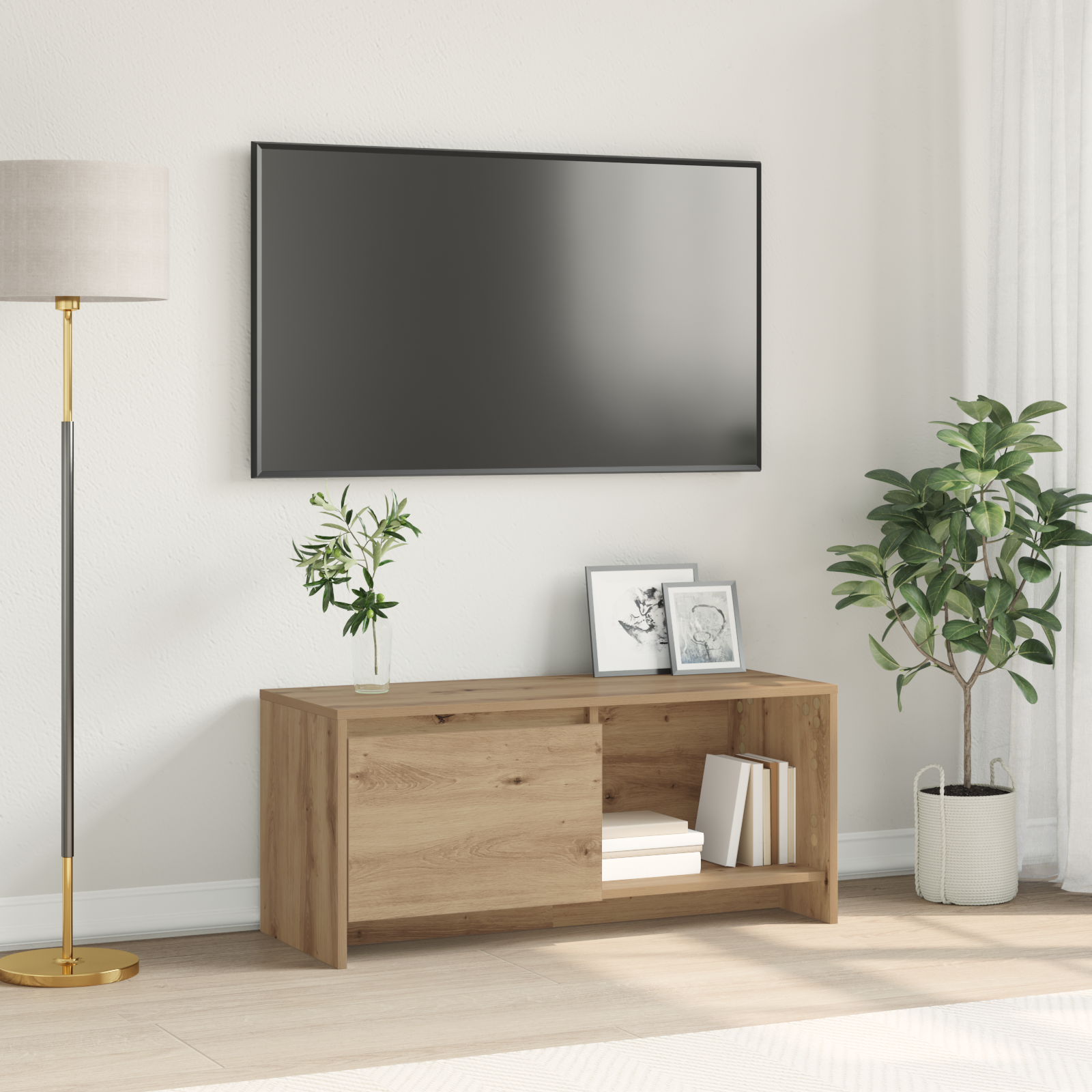 TV spintelių komplektas Amatininkų ąžuolas 90 x 35 x 40 cm