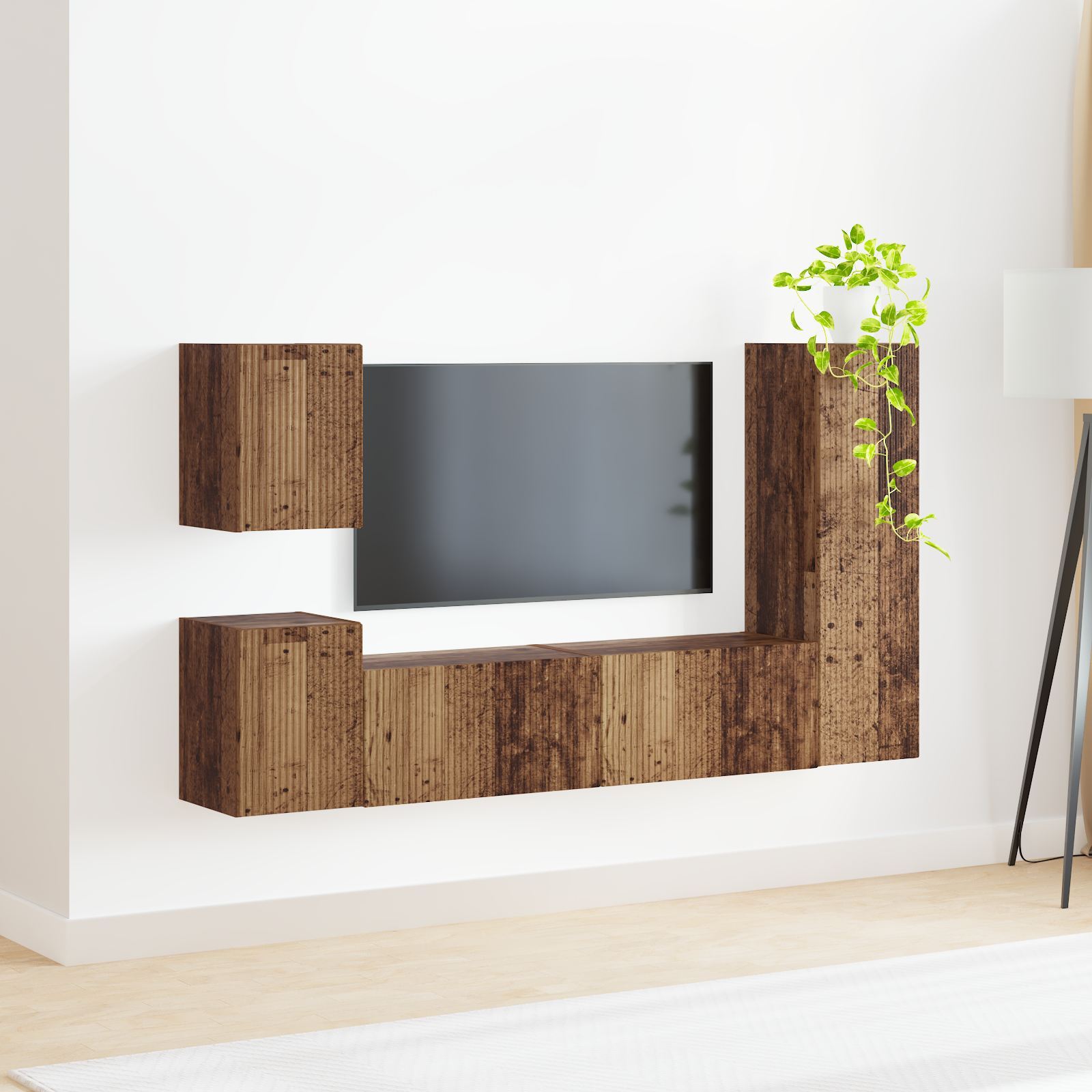TV skapīšu komplekts 4 gab. "Vecā koka" apstrādāta koksne