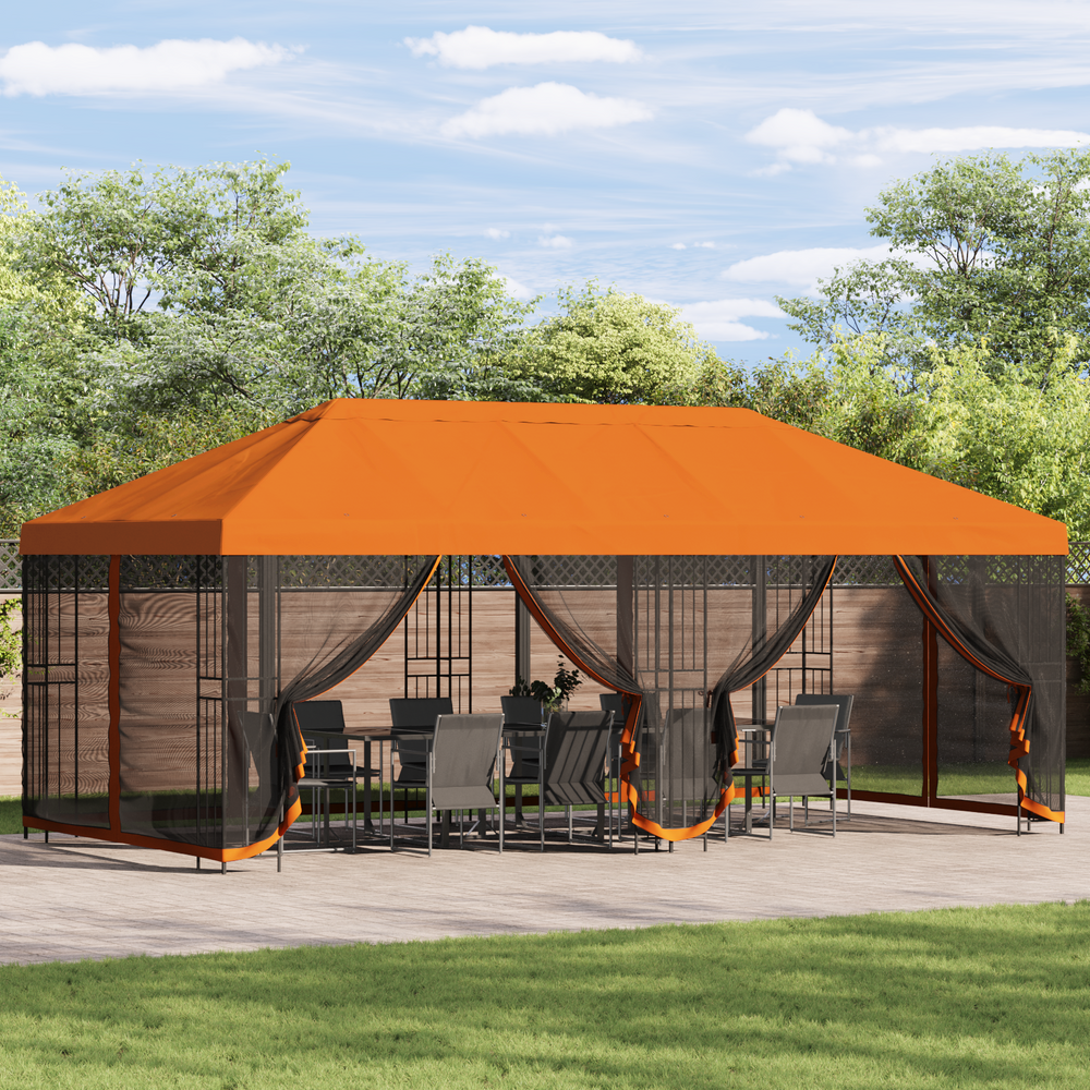 Paviljonas su šoninėmis sienelėmis 6 x 3 m Oranžinė