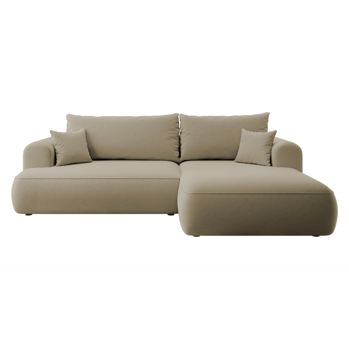 Kampinė sofa CORMAC, smėlinė, dešinė