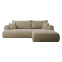 Kampinė sofa CORMAC, smėlinė, dešinė