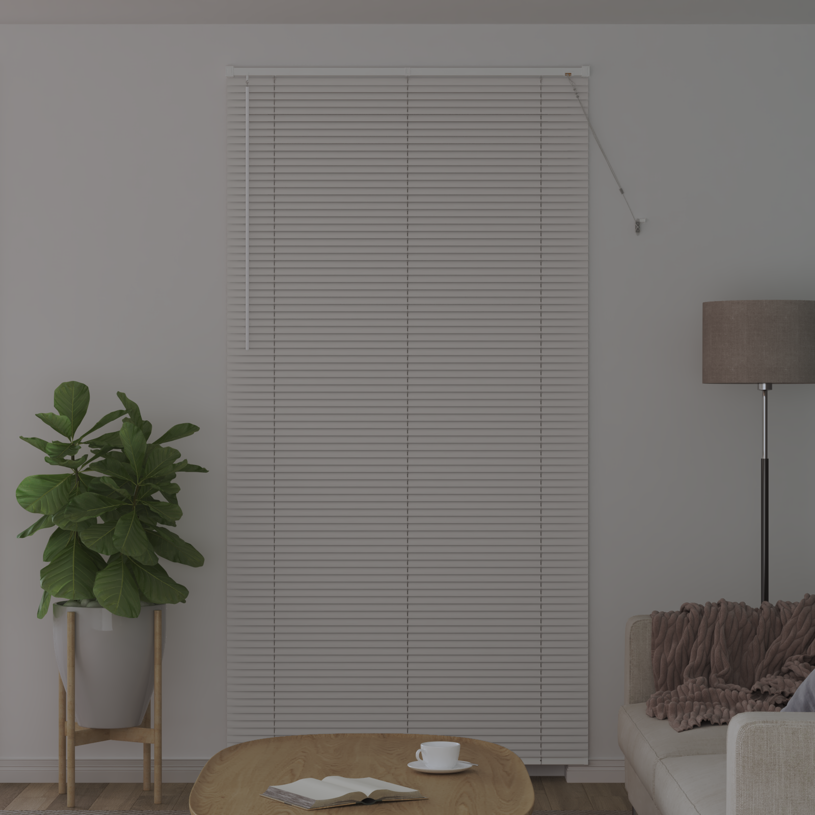 Venēciešu žalūzijas Balts 220 x 110 cm Alumīnijs