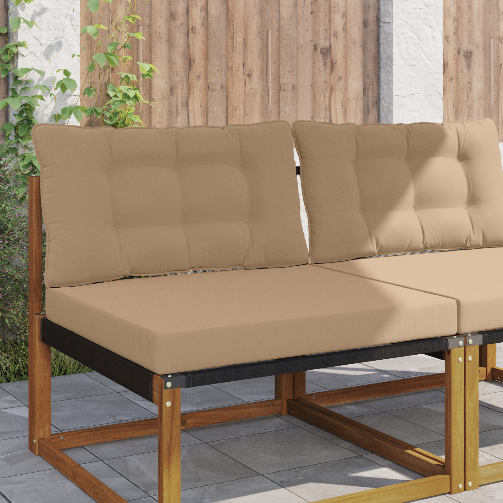 Lauko sofa pagalvėlė 2 pcs Taupe Poliesteris