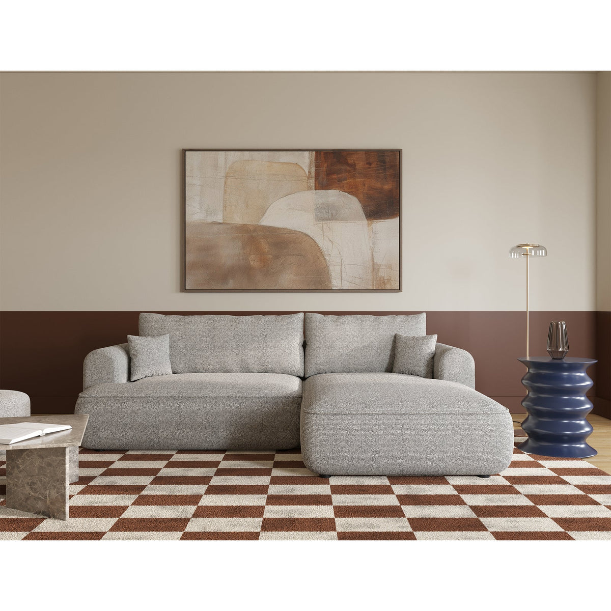 Kampinė sofa CORMAC svetainėje