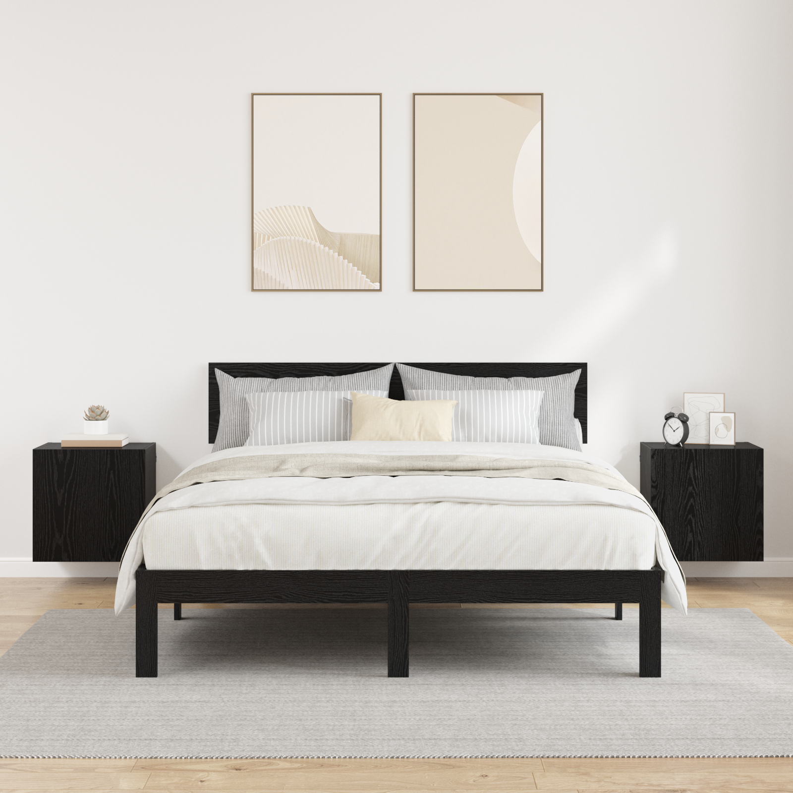 TV sieniniai spintelės 2 pcs Juodas ąžuolas 40,5x30x40cm
