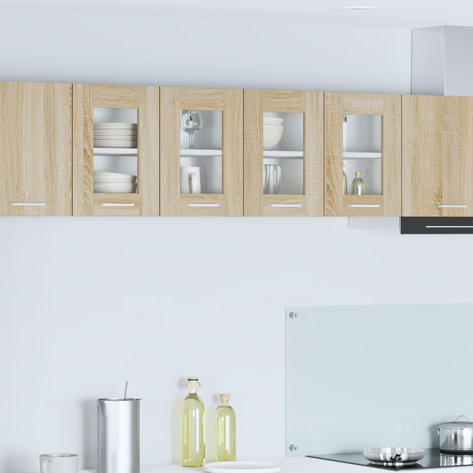 Wall Cabinet Riga 2 pcs Sonoma Oak 60 x 31 x 40 cm