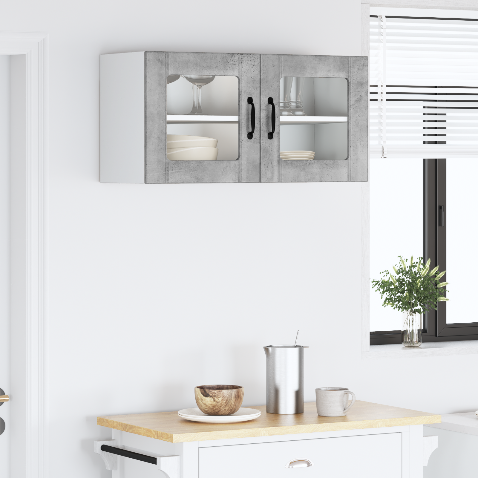 Virtuvės spintelė Betono pilka 80 x 31 x 40 cm Apdirbta mediena