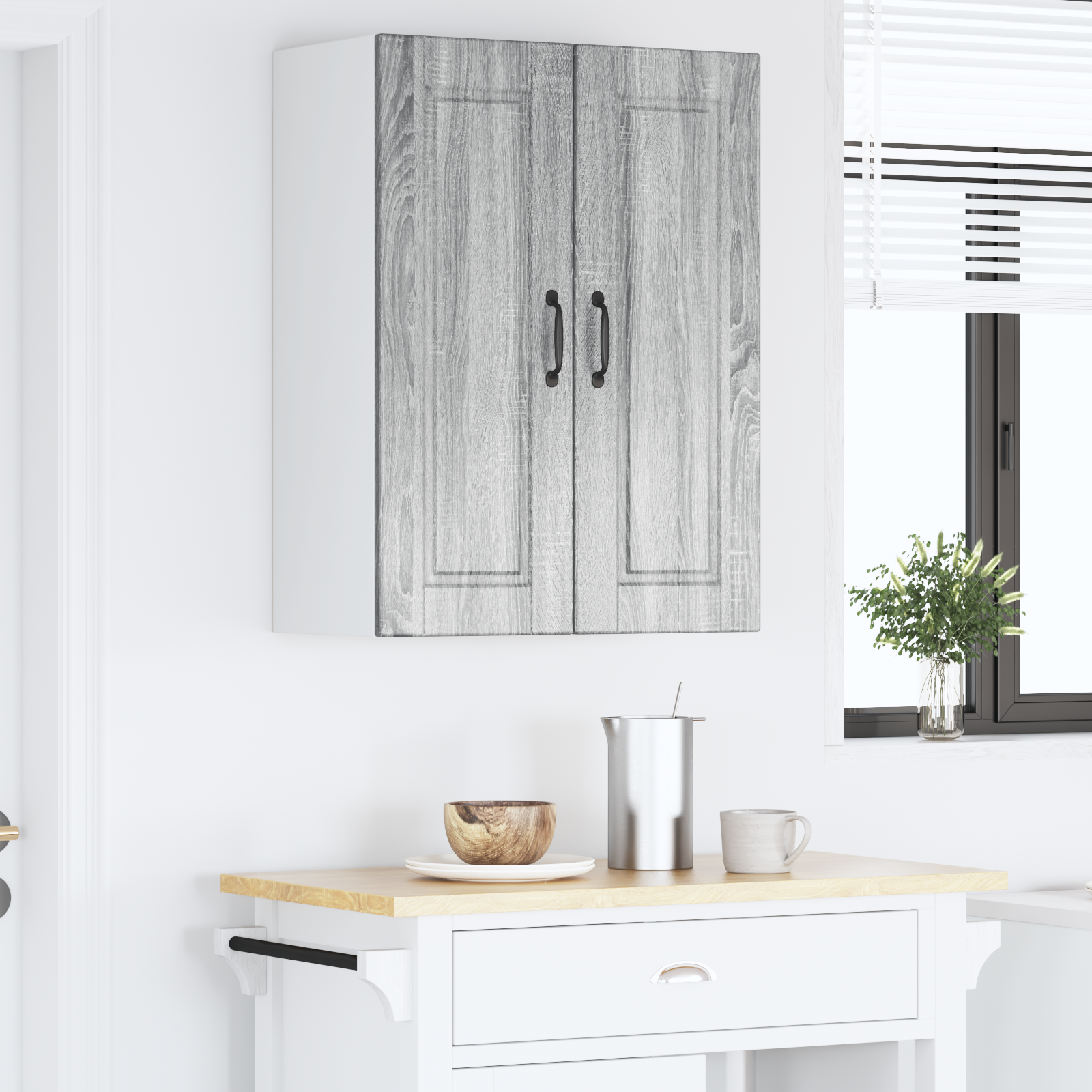 Virtuvės spintelė su lentyna Pilkas Sonoma 60 x 31 x 80 cm