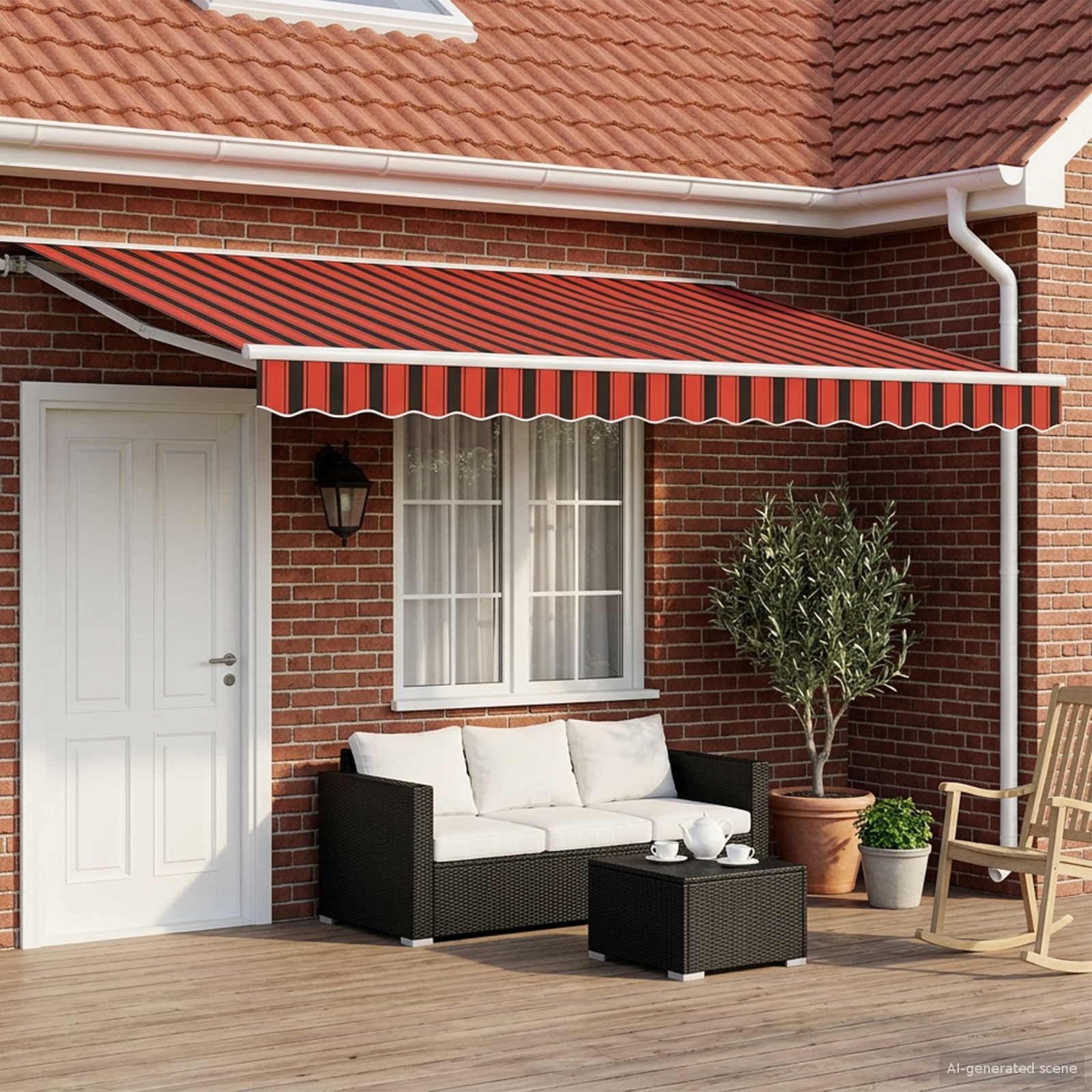 Electric retractable awning 4.5 × 3.5 m