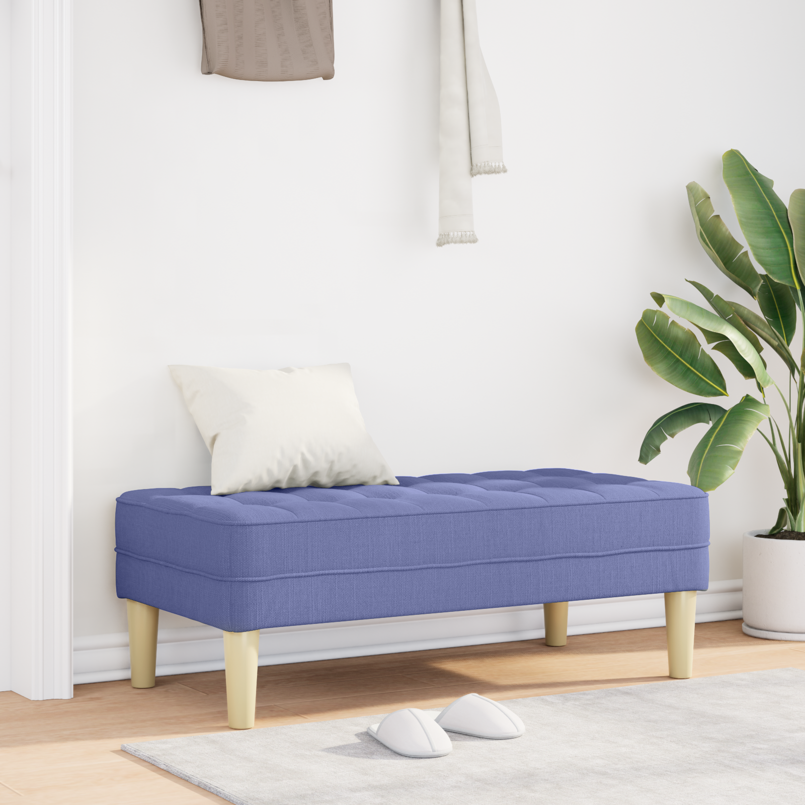 suoliukas Džinsinė mėlyna 113 x 57 x 39 cm audinys