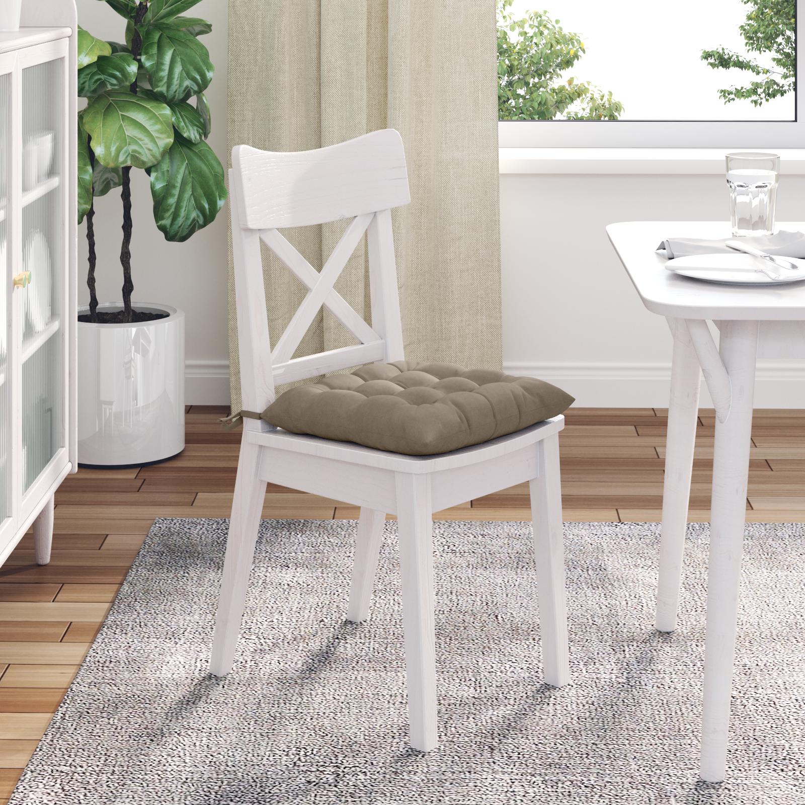 Sėdynių pagalvėlės 4 pcs Taupe 40 x 40 cm Mikropluošto audinys
