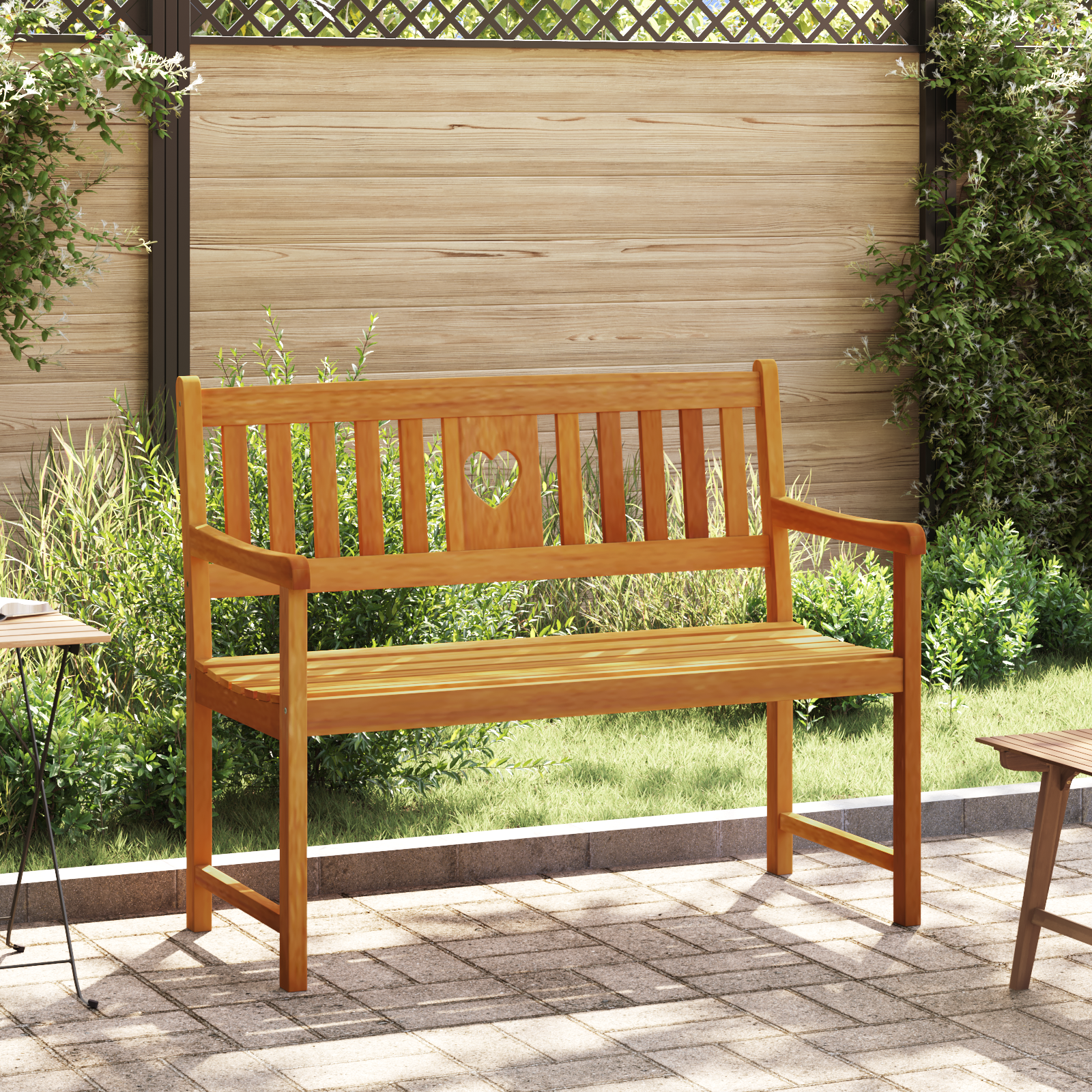 Lauko suolas Natūrali 110 x 55,5 x 90 cm