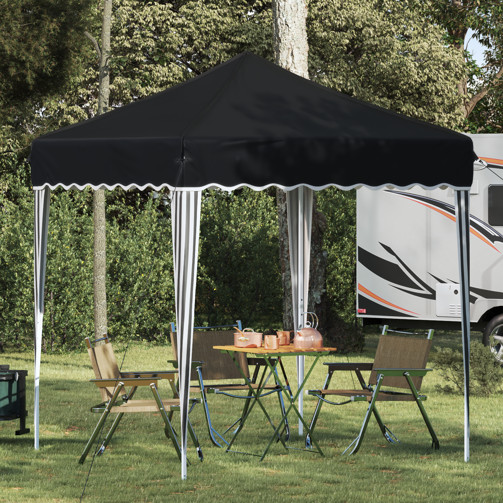 Pop-up Party Tent Anthracite 195 x 195 x 245 cm
