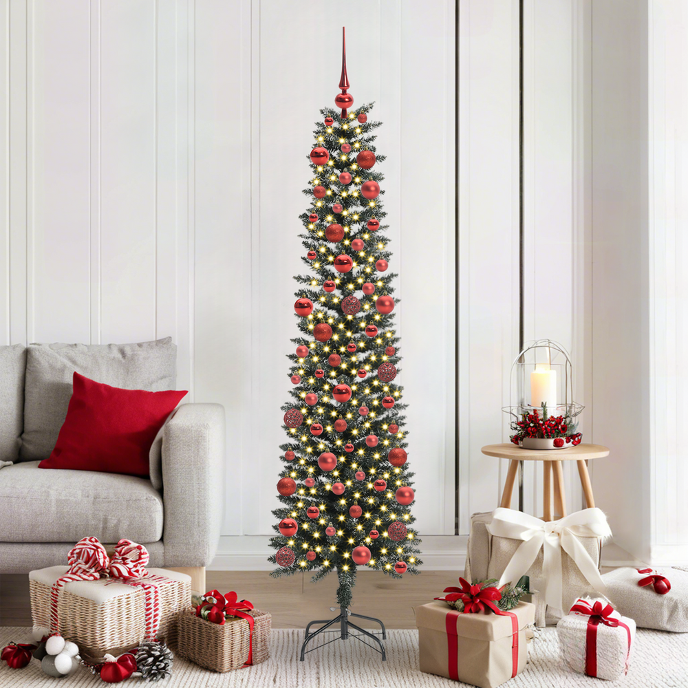 Artificial Christmas Tree Green 180 cm PVC, Plastic and Steel