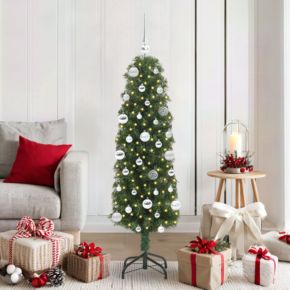 Artificial Christmas Tree Green 150 cm PVC, Steel, and Plastic