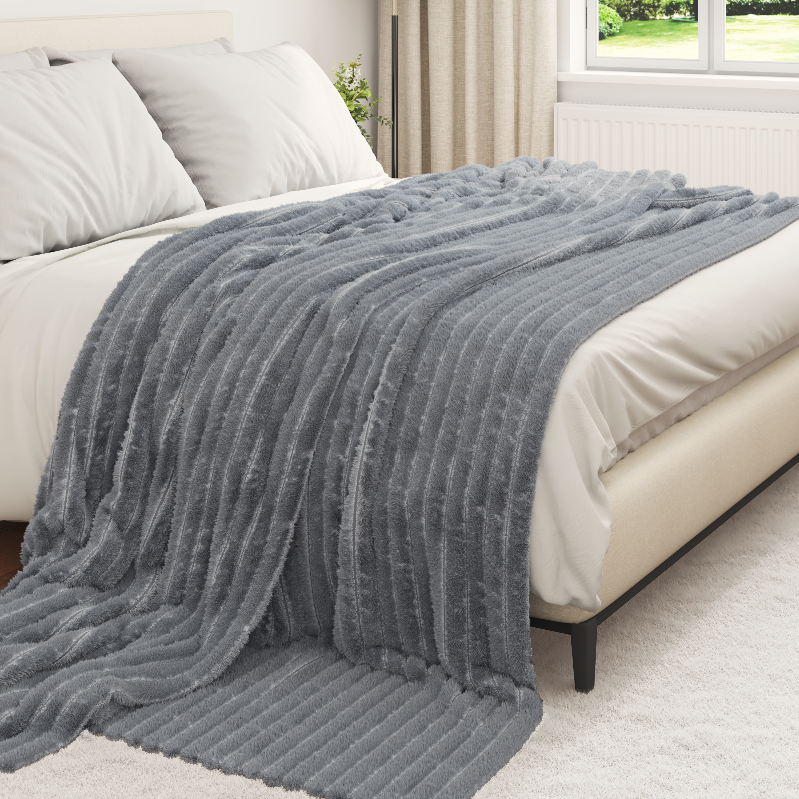 Mesti antklodės 6 pcs Tamsiai pilka 240 x 220 cm Flysas