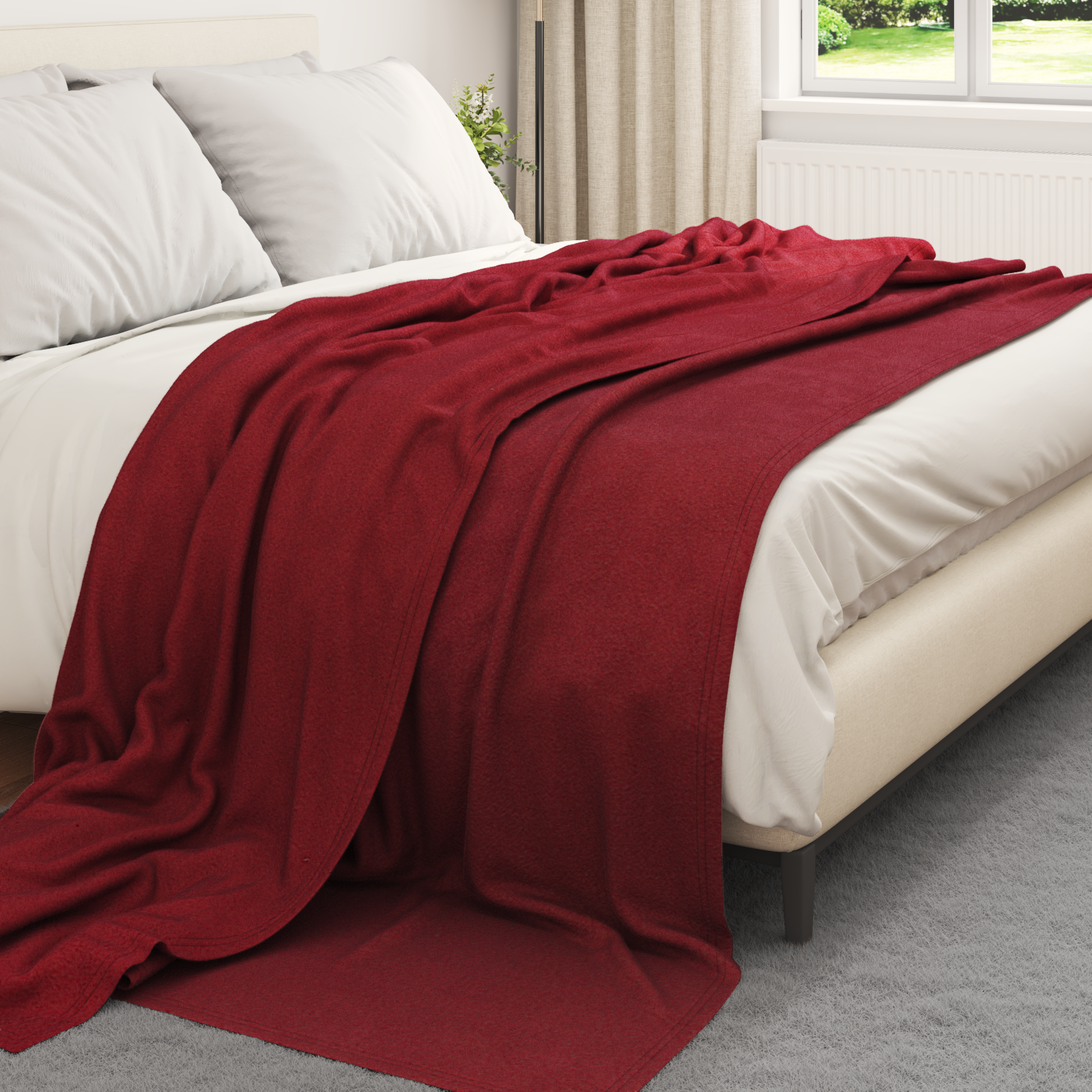 Mesti antklodės 24 pcs Bordo raudona 270 x 240 cm Flysas