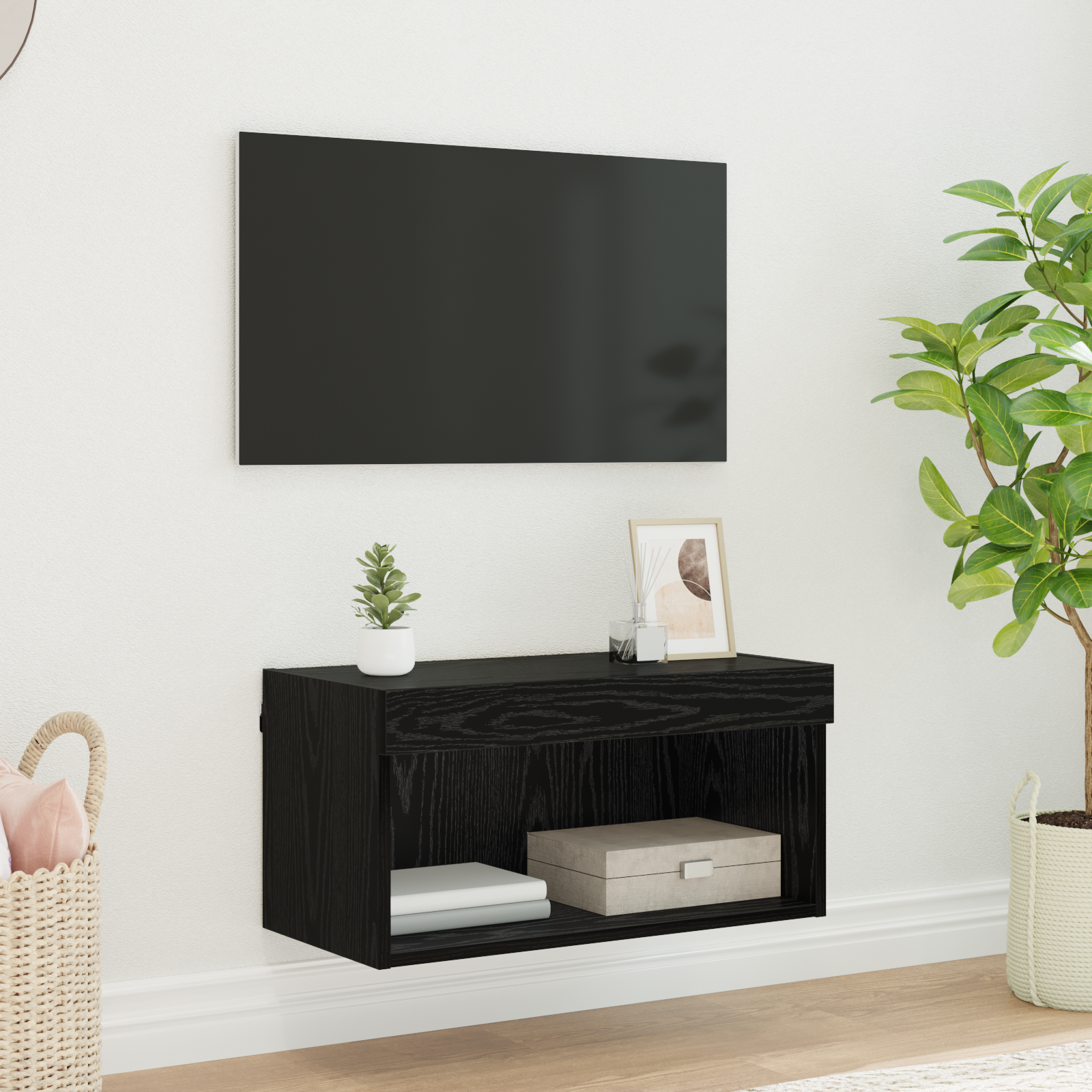 TV skapītis Melns ozols 60 x 30 x 30 cm