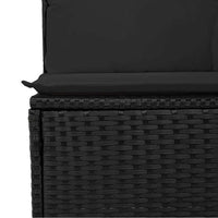 10 dalių sodo sofa komplektas su pagalvėlėmis Juodas Poli Ratanas Akacija - Namų Idėja