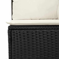 10 dalių sodo sofa komplektas su pagalvėmis juoda poli rattan akacijos - Namų Idėja