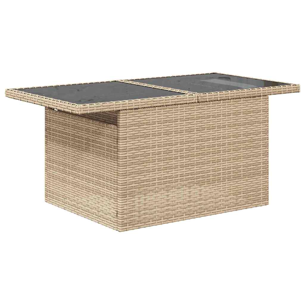 10 dalių sodo sofa rinkinys su pagalvėlėmis Smėlio poli ratanas - Namų Idėja