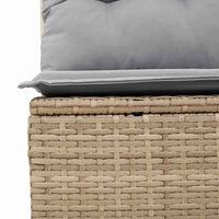 10 dalių sodo sofa rinkinys su pagalvėlėmis smėlio poli ratanui - Namų Idėja