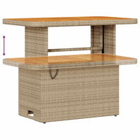 10 dalių sodo sofa rinkinys su pagalvėlėmis smėlio poli rattan akacija - Namų Idėja