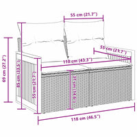 10 dalių sodo sofa rinkinys su pagalvėlėmis smėlio poli rattan akacija - Namų Idėja