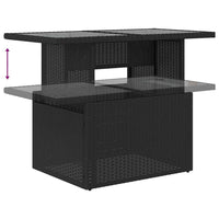 10 dalių sodo sofa rinkinys su pagalvėmis Juoda Poliratanas - Namų Idėja