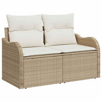 10 Dalių Sodo Sofa Rinkinys Su Pagalvėmis Smėlio Poliratanas - Namų Idėja