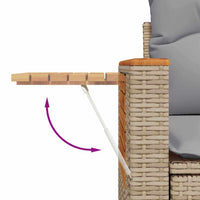 10 dalių sodo sofa rinkinys su pagalvėmis Smėlio poliratanas akacija - Namų Idėja