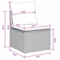 10 dalių sodo sofa su pagalvėmis, juodas poli ratanas akacija - Namų Idėja