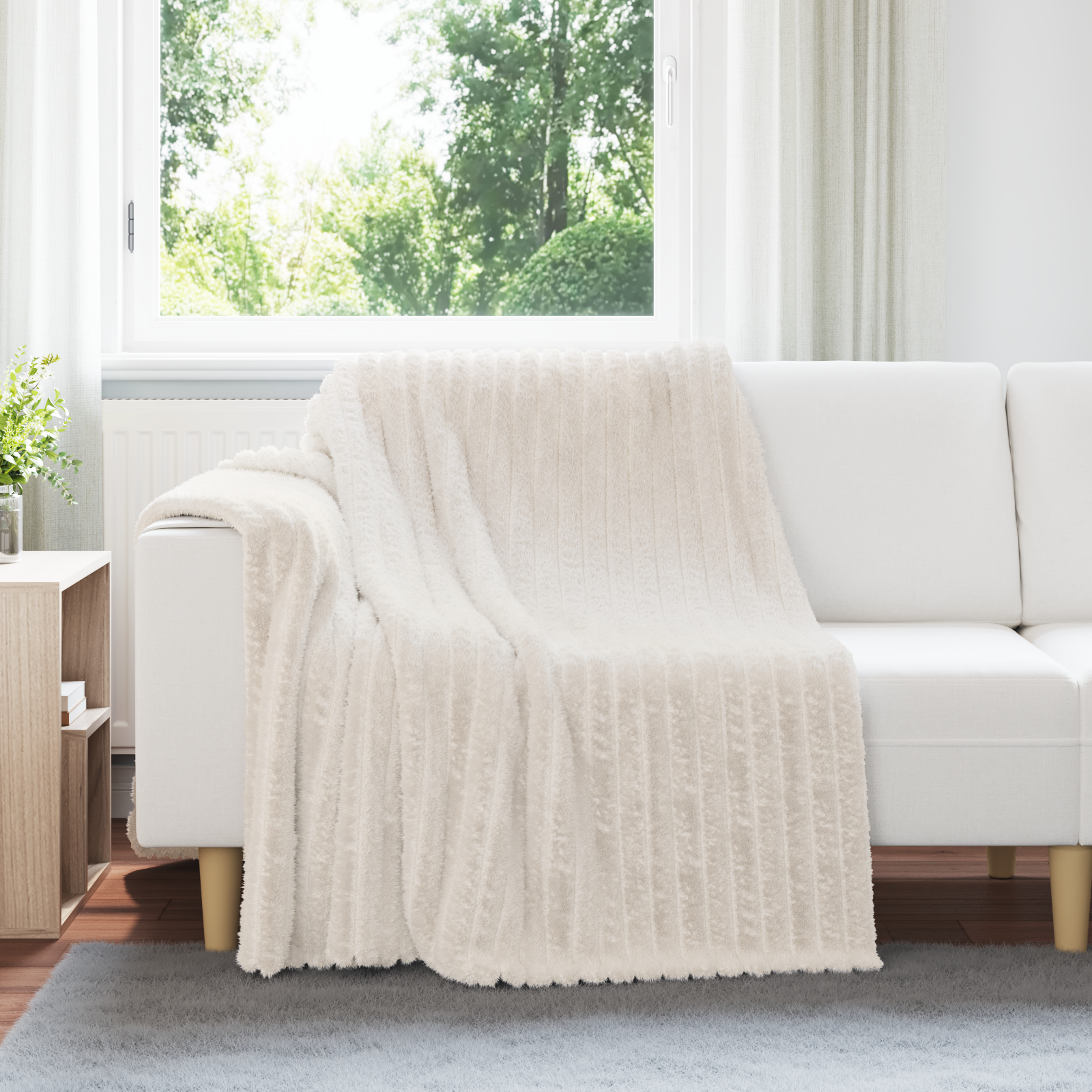 Mesti antklodės 6 pcs Kreminė 200 x 150 cm Flysas