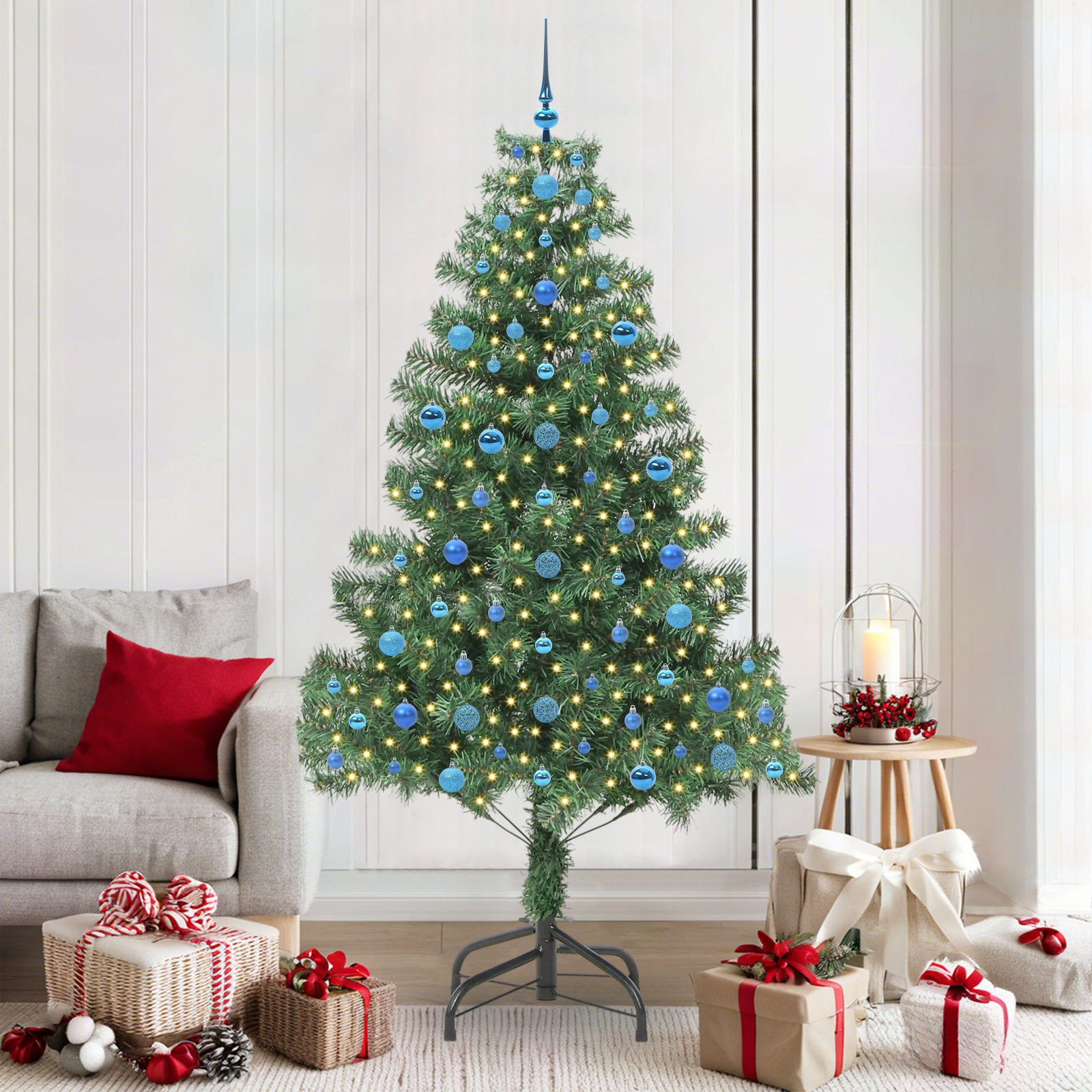Kalėdų eglutė PINE HOLLOW, su 300 LED stovu Žalia 210 cm.