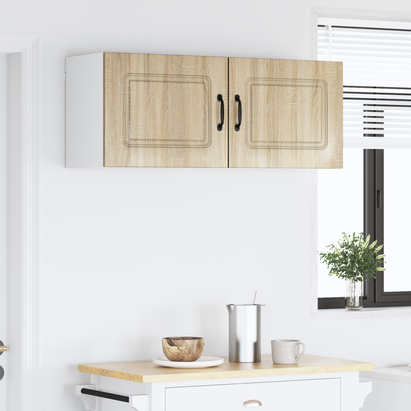 Virtuvės sieninė spintelė 2 pcs Sonoma ąžuolas 50 x 31 x 40 cm