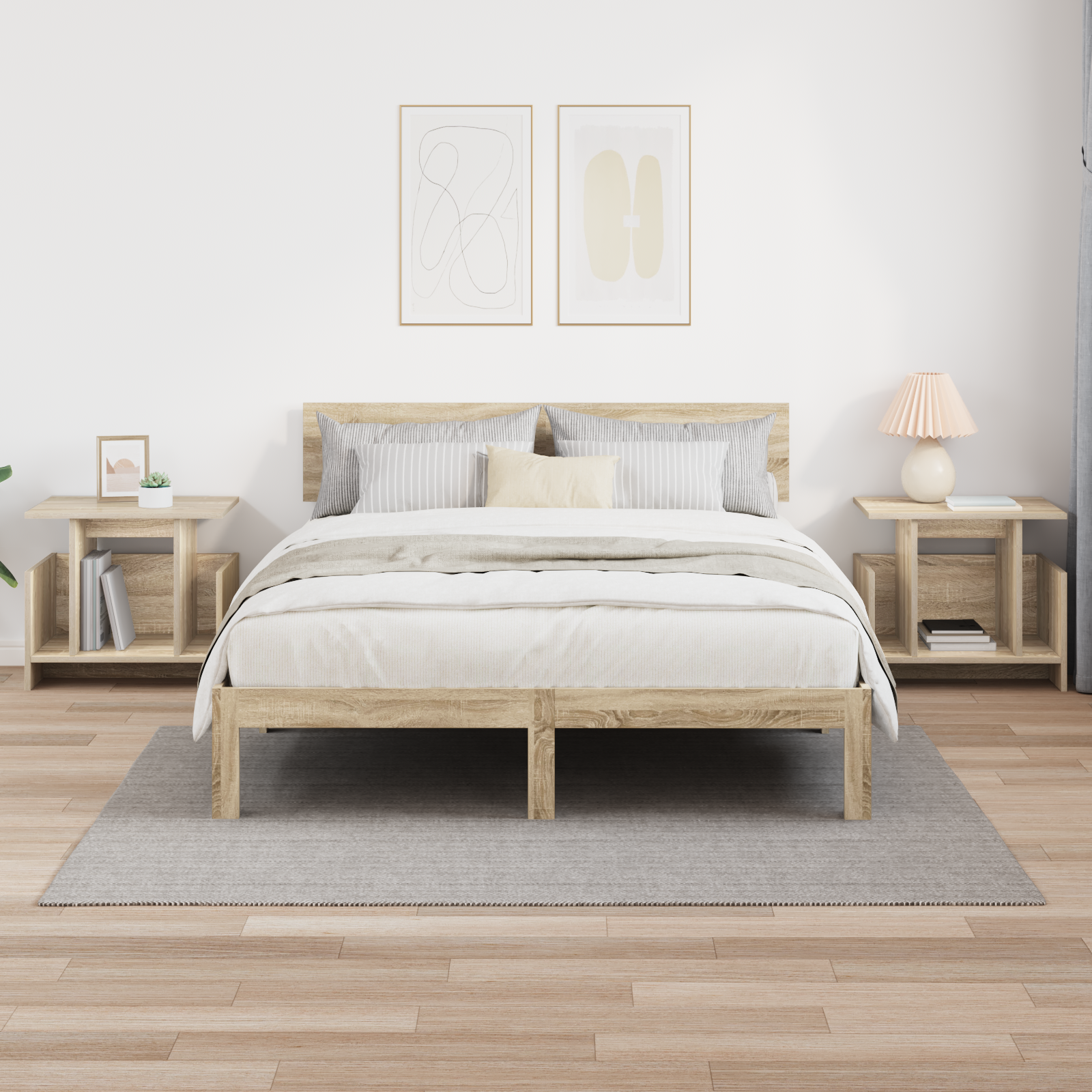 Televizoriaus stovas 2 pcs Sonoma ąžuolas 50 x 35 x 45 cm