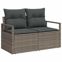 11 dalių Sodo Sofa Komplektas su Pagalvėlėmis Pilka Poli Ratanas Akacijos - Namų Idėja