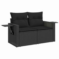 11 dalių sodo sofa rinkinys su pagalvėlėmis juoda poli ratanas akacija - Namų Idėja