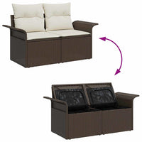 11 dalių sodo sofa rinkinys su pagalvėlėmis ruda poli ratanas - Namų Idėja