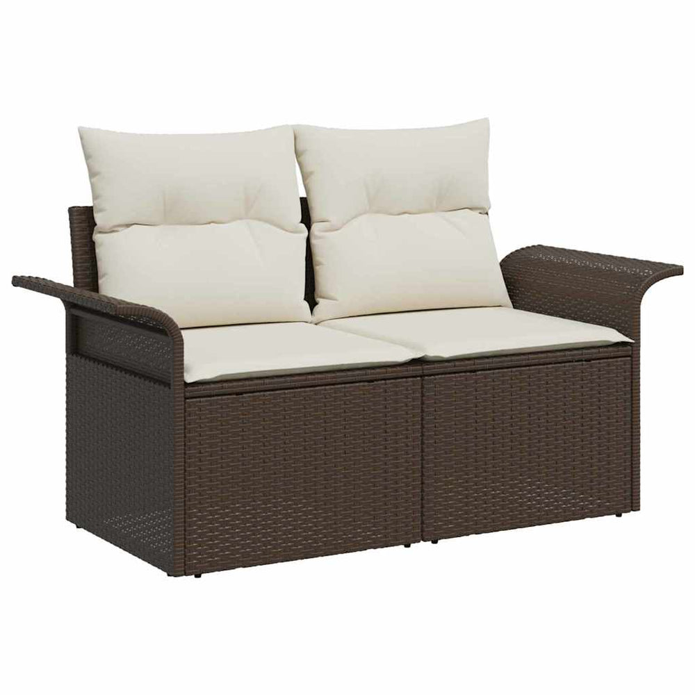 11 dalių sodo sofa rinkinys su pagalvėlėmis ruda poli ratanas - Namų Idėja