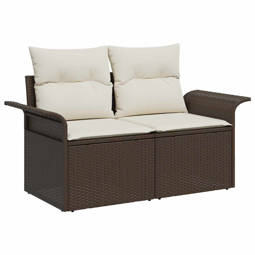 11 dalių sodo sofa rinkinys su pagalvėlėmis ruda poli ratanas - Namų Idėja