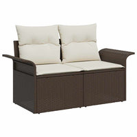 11 dalių sodo sofa rinkinys su pagalvėlėmis ruda poli ratanas - Namų Idėja