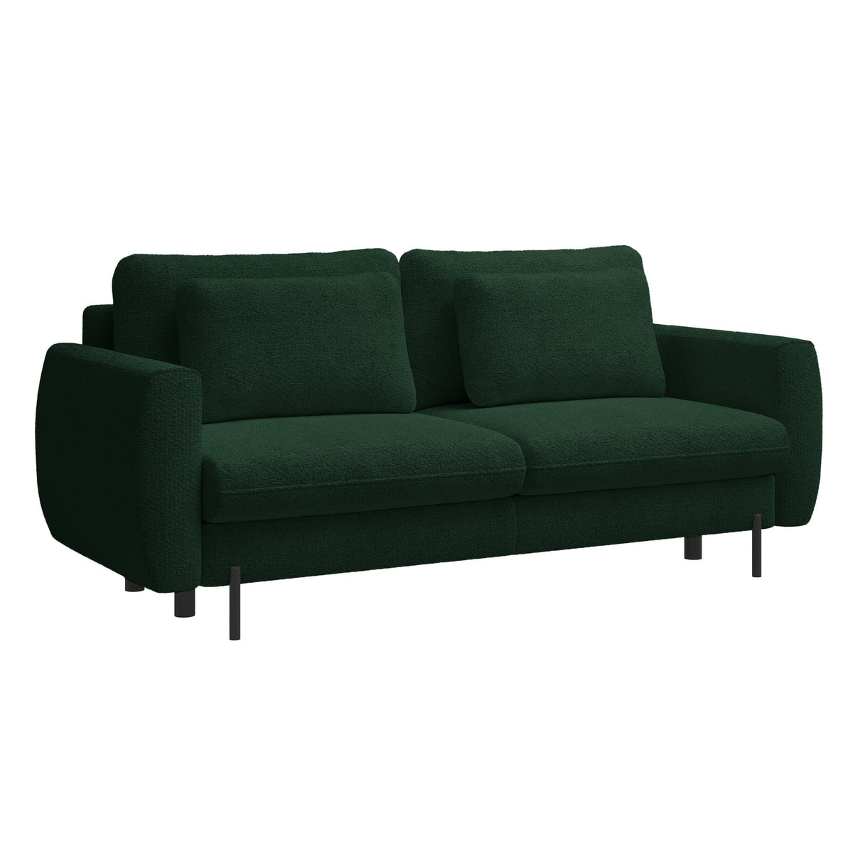Sofa-lova SEANE, butelio, žalias šenilas iš šono