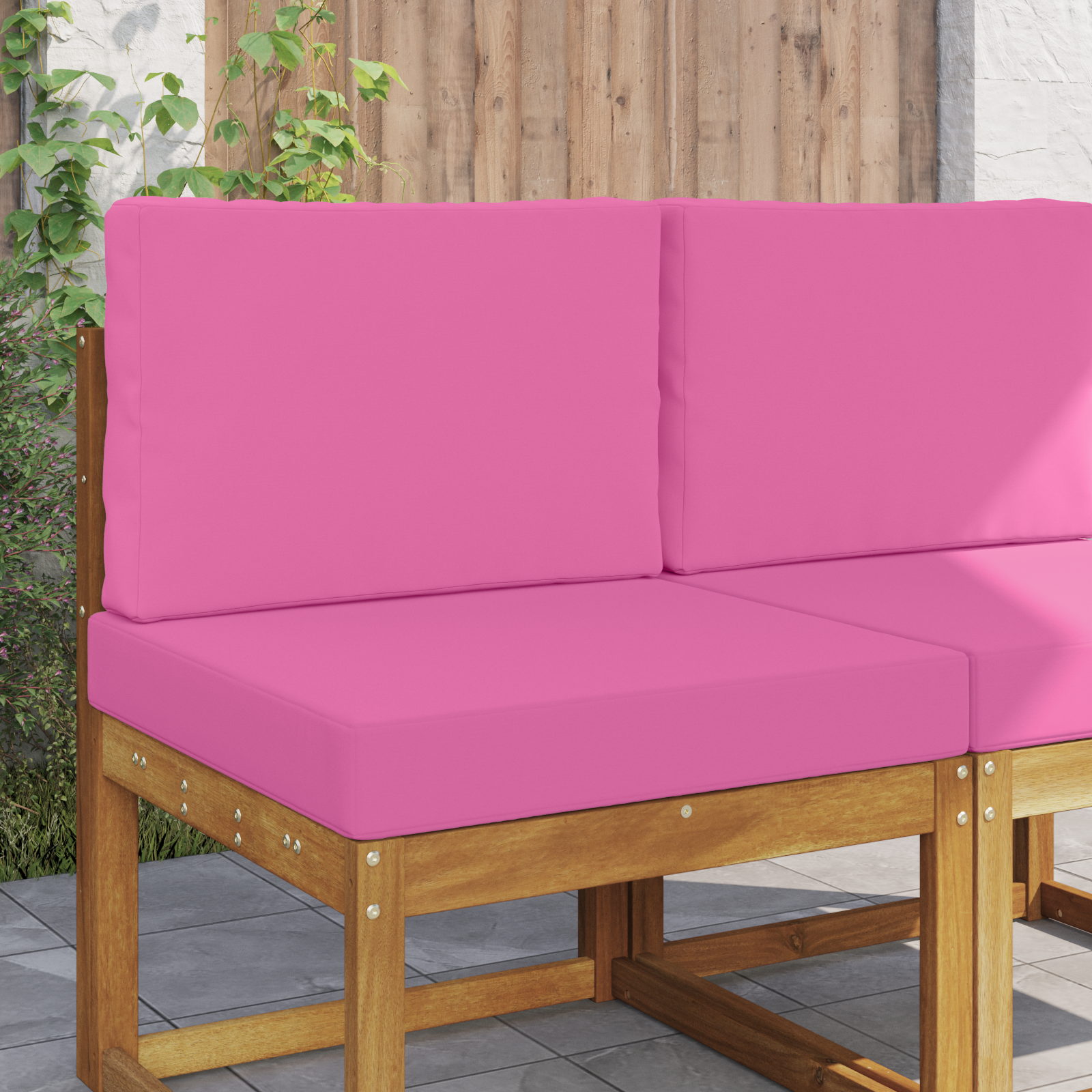 Lauko sofa pagalvėlė 2 pcs Rožinė Poliesteris