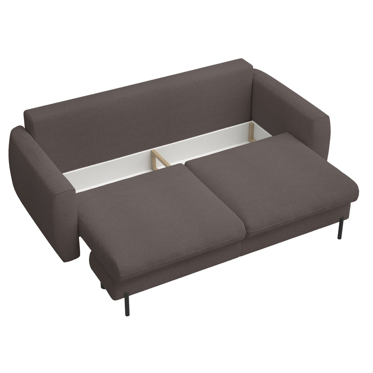 Sofa-lova SEANE, ruda, šenilas šenilo – priekinė dalis