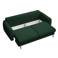 Sofa-lova SEANE, butelio, žalias šenilas iš galo