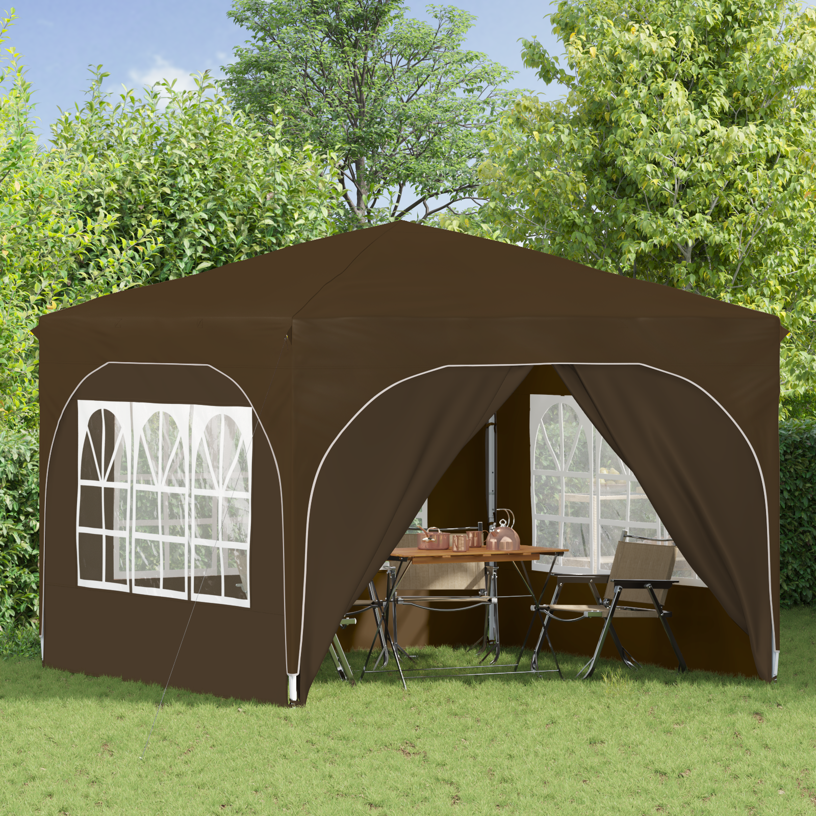 Pop-up ballīšu telts 290 x 290 x 245 cm Taupe