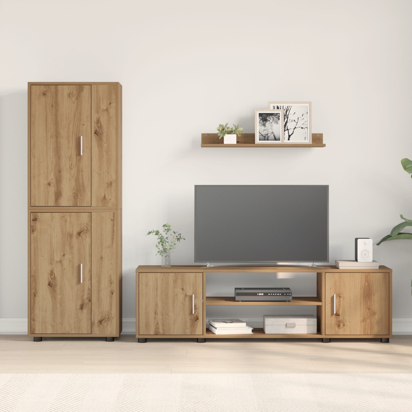 TV spintelių komplektas 4 pcs Amatininkų ąžuolas