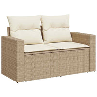 12 Dalių Sodo Sofa Komplektas su Pagalvėlėmis Kreminė Poli Ratanas Akacija - Namų Idėja